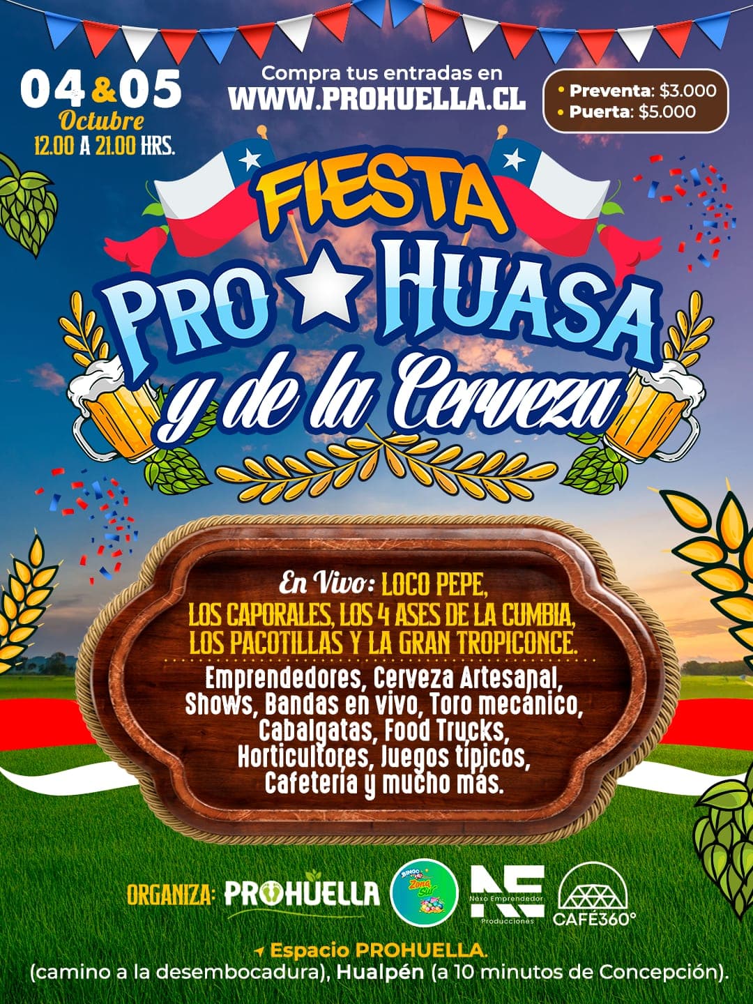 Flyer Fiesta 1 ProHuasa 2025