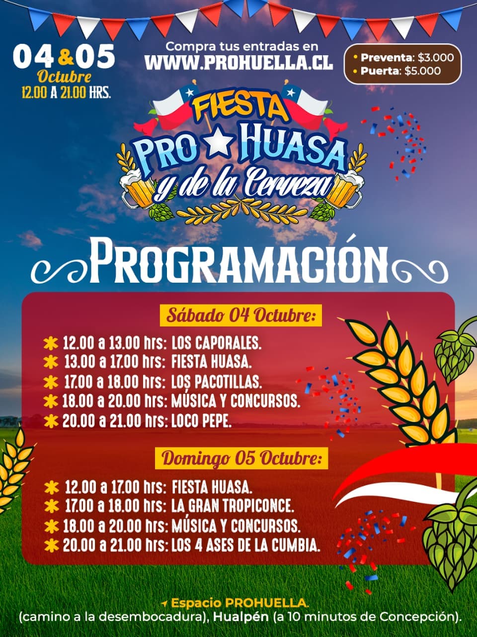Flyer Fiesta 2 ProHuasa 2025