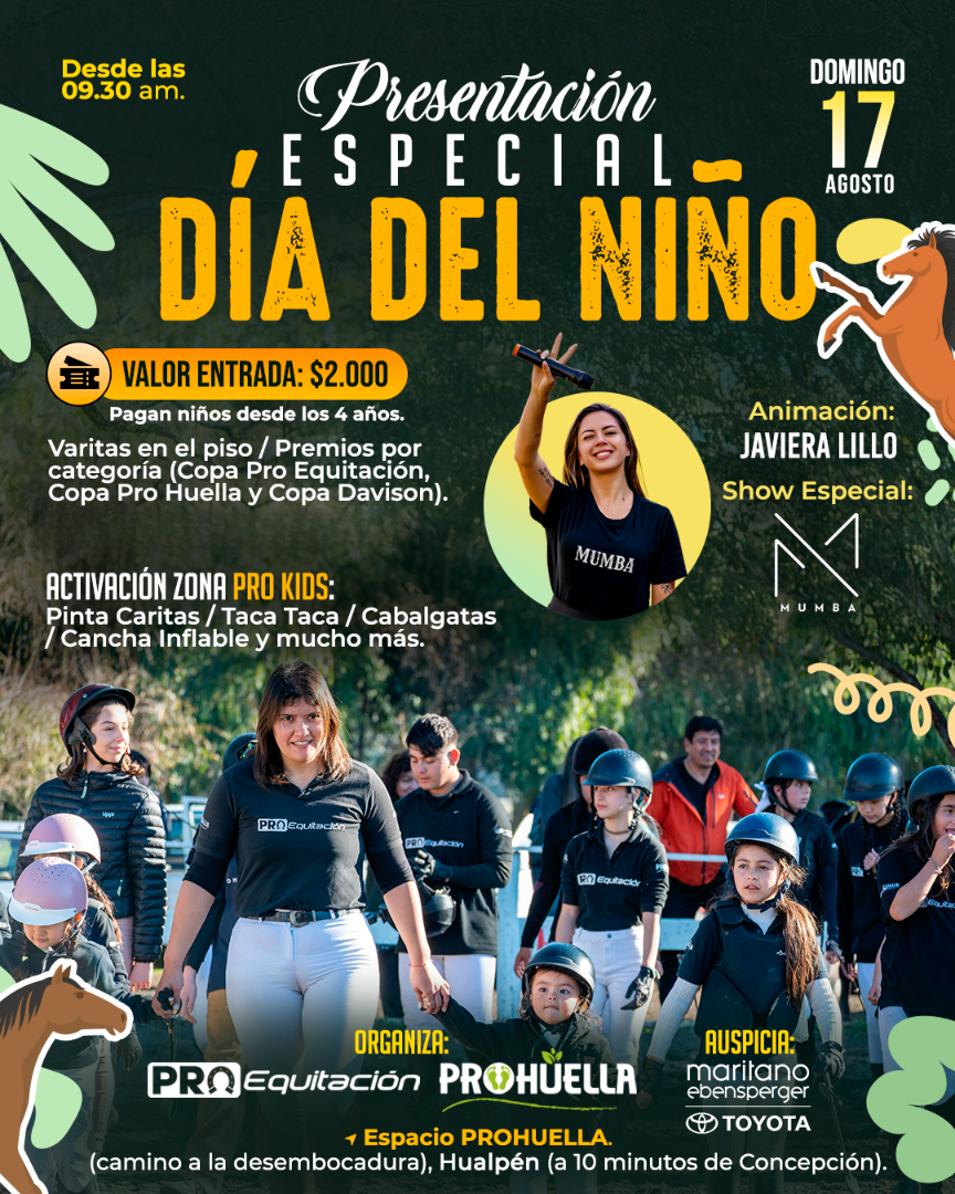 Niños montando a caballo